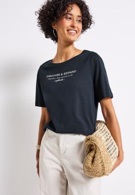 basic wording print shirt