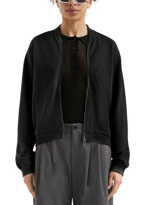 Sweatshirt im Blousonstyle mit Strukturmuster