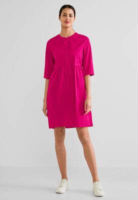 Unifarbenes Cotton Kleid | Cotton Volant Dress