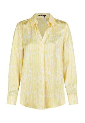 Bluse aus glattem Viskose-Satin vereint Lässigkeit und Struktur