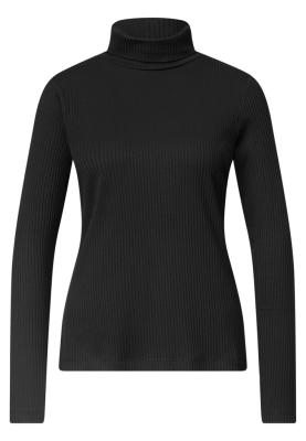 basic big rib roll neck shirt