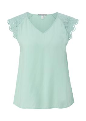 Bluse mit Broderie Anglaise