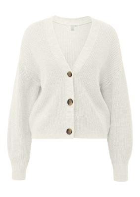 Melierte Strickjacke aus Baumwollmix