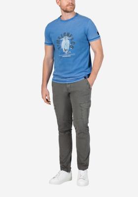 TIMEZONE T-Shirt mit Scooter Print – Urban Vibes in Blau