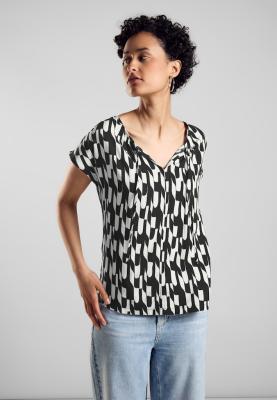 stilvolles T-Shirt | printed mat-mix shirt w.loops
