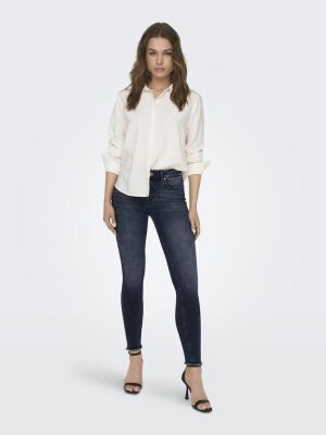 Knöchellange Skinny Fit-Jeans | ONLBLUSH LIFE MID SK ANK RAW REA409