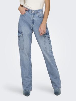 Straight-Fit Jeans | ONLRILEY HW STR CARGO DNM PIM875 NO