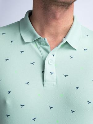 Petrol Industries Poloshirt "Seashore" mit All-over Muster | Men Polo Short Sleeve