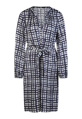 Kleid mit abstraktem Punktedruck