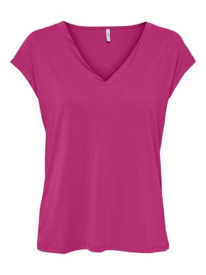 T - Shirt mit V-Ausschnitt | ONLFREE S/S MODAL V-NECK TOP JRS NO