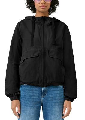 Nylonjacke mit verstellbarem Saum und Kapuze