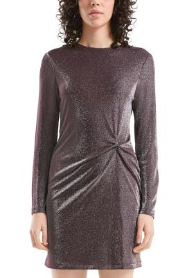 Glitzer Jerseykleid mit Knotendetail