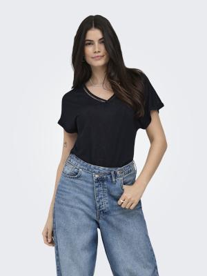 ONLPENNY S/S BATSLEEVE V-NECK TOP J