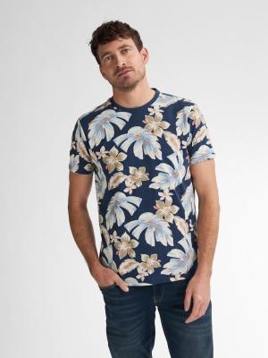 T-Shirt mit floraler Allover-Print – von Petrol Industries