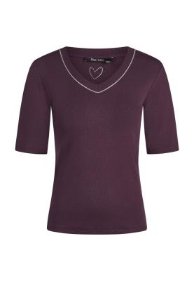Rippshirt mit Schmuckkante