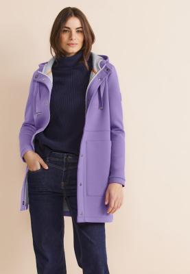 Unifarbene Doubleface Übergangsjacke | Long Soft Doubleface Jkt