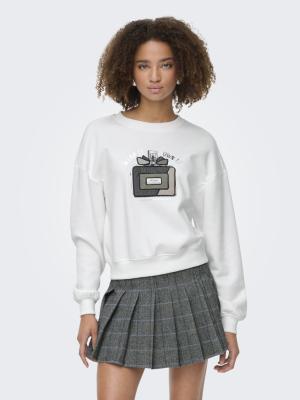 ONLEMILY L/S DENIM PRINT O-NECK SWT