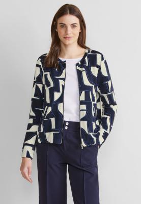 Shirtjacke | printed structure jacket w.zip