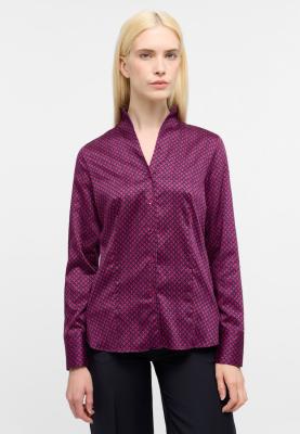 ETERNA Cotton-Satin Bluse – Minimal Chic im eleganten Kelchkragen