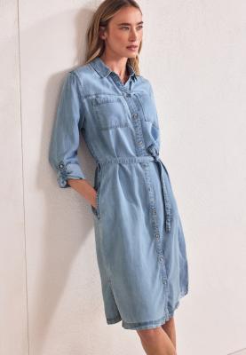 washed shirt collar Dress