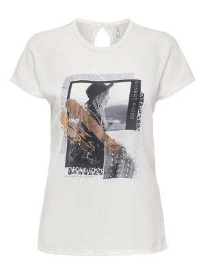 Print-T-Shirt- Rundhalsausschnitt | ONLFLORA RES S/S ART FOIL TOP BOX J