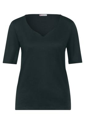 T-shirt mit Herz-Ausschnitt | QR shirt w.heart neckline shap