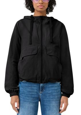 Nylonjacke mit verstellbarem Saum und Kapuze