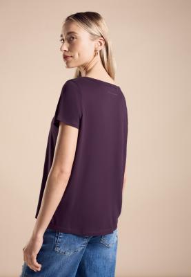 Jersey T-Shirt mit Wording | GREAT silk look shirt