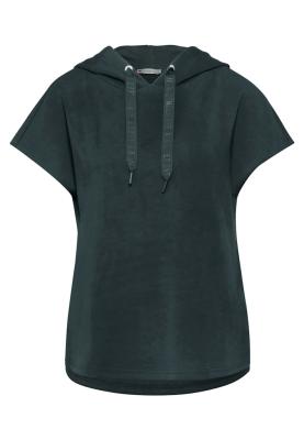 Shirt mit Kapuze | silk look hoody pullunder