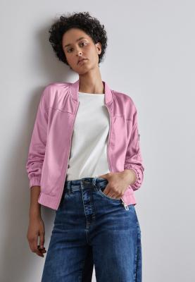 Satin-Bomberjacke in Rosa | Satin Blouson Jkt