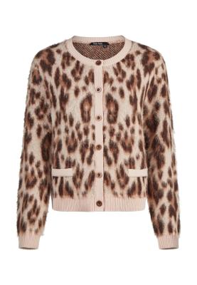 Strickjacke im Leo-Jacquard