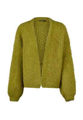 Strickjacke im Zopfmuster