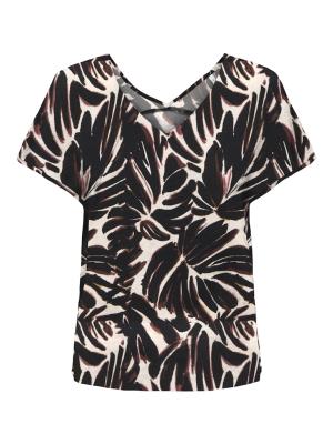 ONLNOVA LIFE VIS S/S EMMY TOP AOP