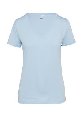 Baumwollshirt mit V - Ausschnitt