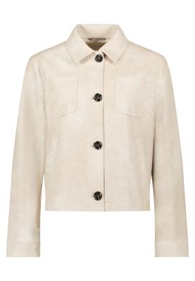 Amber & June Kunstlederjacke – Moderner Clean-Look in Beige