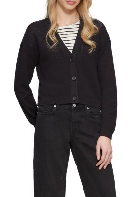 Strickjacke mit Strukturmuster
