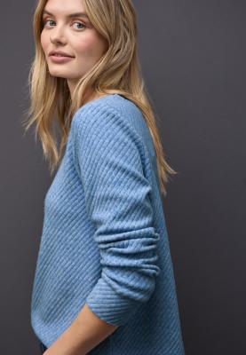 diagonal cosy rib shirt