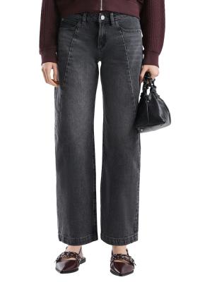 Jeans Balloon Shape/Mid Rise/Curved Leg