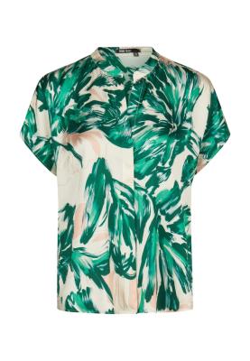Bluse mit grünem Print