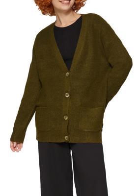 Weiche Strickjacke in Melange-Optik