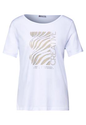 T-Shirt mit Frontprint | LTD QR organic wave partprint