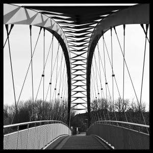 Foto mit Rahmen Hafenbrücke