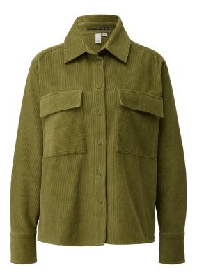 Cordbluse mit Brusttaschen
