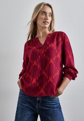 Bedruckte Tunika | LTD QR Splitneck tunic blouse