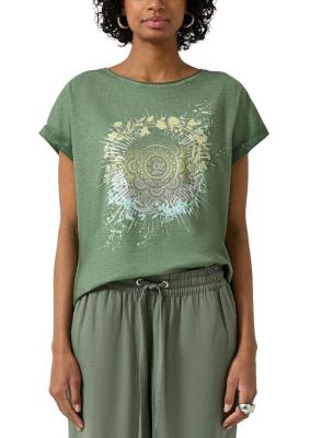 Oversize-Shirt in gewaschener Optik mit Frontprint