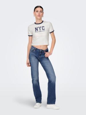 Skinny Jeans mit Regular Waist | ONLALICIA REG STRT DNM DOT879 NOOS
