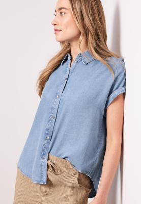 SOL_Washed shirtcollarblouse w