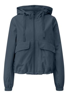 Nylonjacke mit verstellbarem Saum und Kapuze