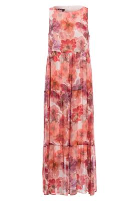 Maxikleid mit Blumenprint aus Viskose-Crêpe von Marc Aurel