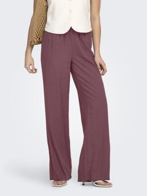 ONLGOA MW LINEN BL PULL-UP PANT CC